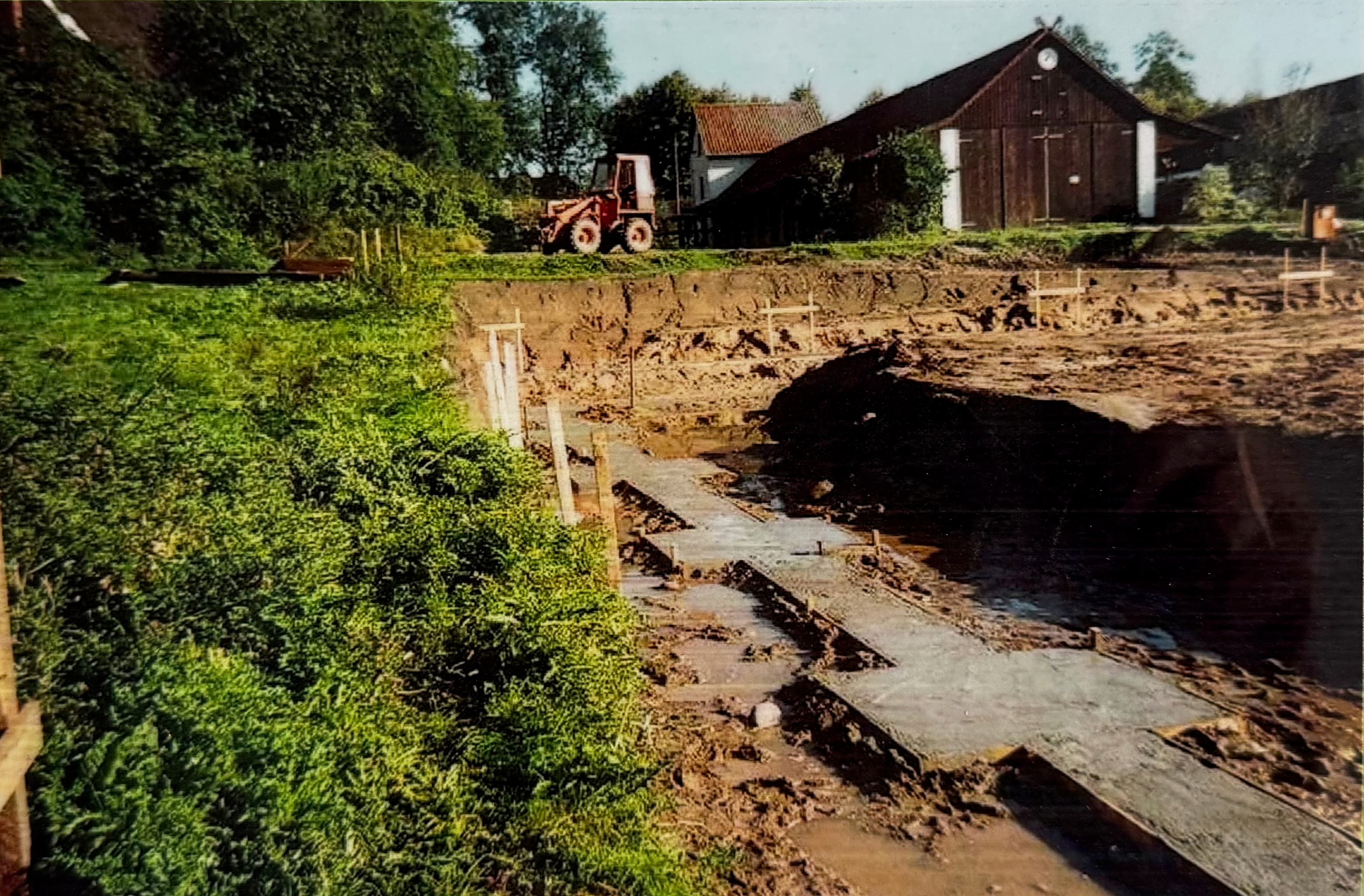 Beginn der Umbauarbeiten auf Gut Silk, Juni 1991