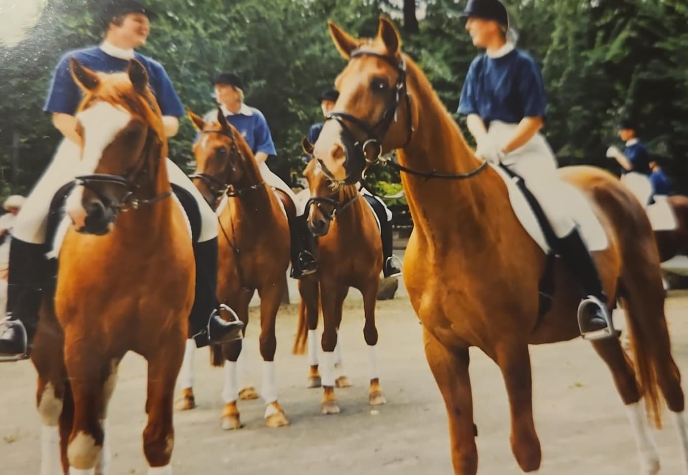 Reitergruppe bei einer Veranstaltung auf Gut Silk